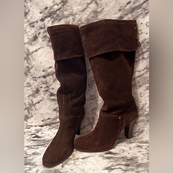 Tribeca by Kenneth Cole Shoes - Tribeca leather heel boots-Dark Brown